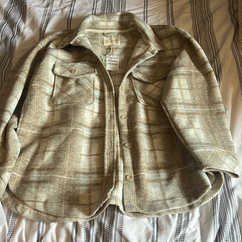 NWT Thread and Supply Shacket fleece flannel Jacket